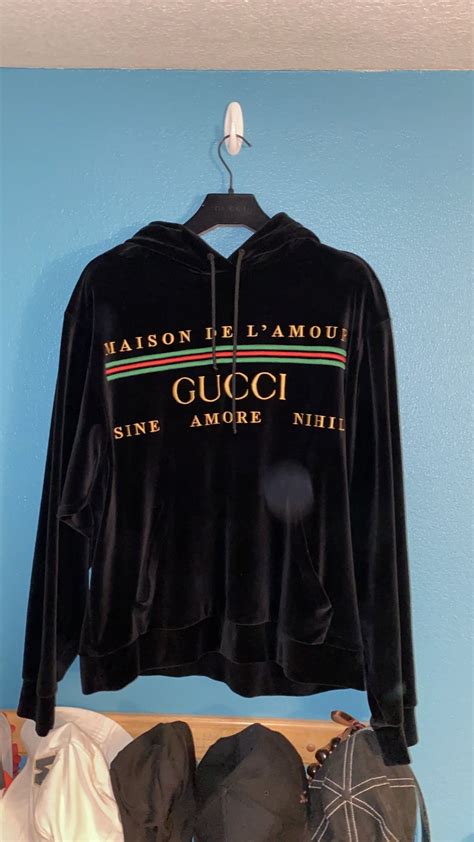 gucci maison de l'amour hoodie|Men's Designer Hoodies .